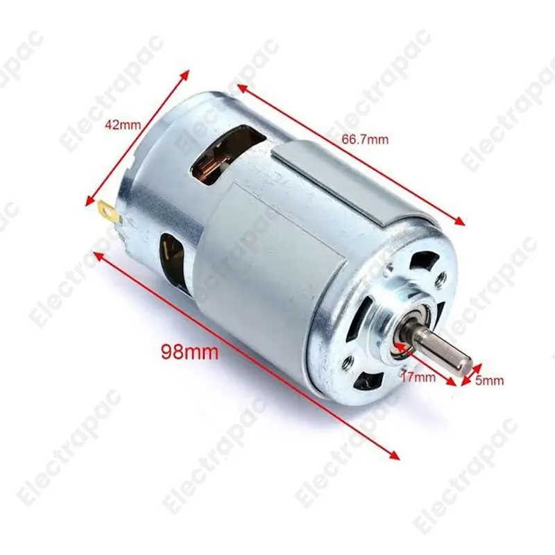 775 DC 12V 21000rpm Double Side Bearing High Speed Metal Large Torque Small DC Motor - Gallery 2