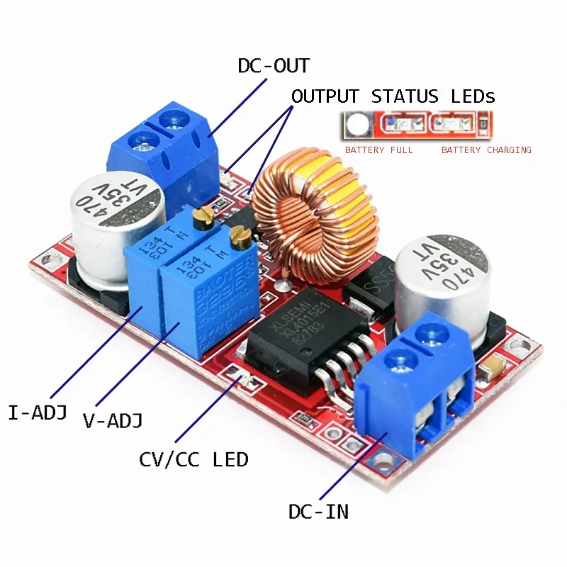 XL4015 5A 5V-32V DC-DC Step Down Adjustable Power Supply Module / Buck Converter/ Buck Module - Gallery 1