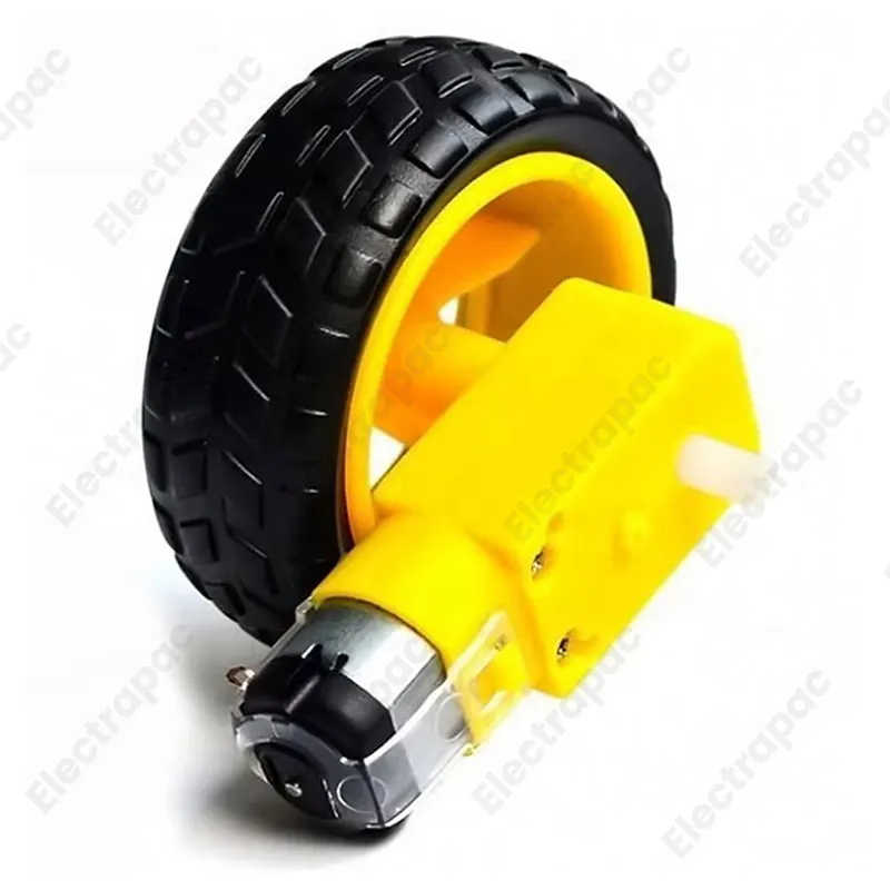 DC Gear Motor For Robot Wheel RC Car Dc Motor 3V ~ 6V 130RPM Dual Shaft YELLOW Plastic - Gallery 3