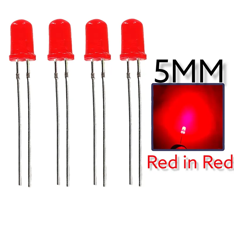 5mm RED LED Lights (Pack of 5pcs) - Gallery 1