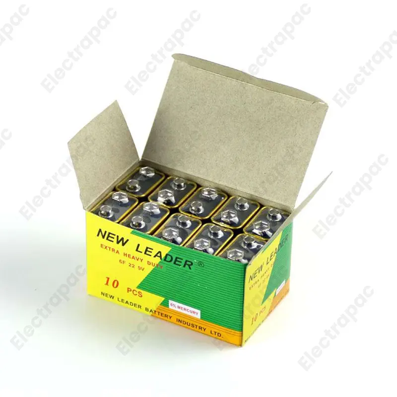 New Leader 9v Extra Heavy Duty 0 Percent Mercury Battery/ 9V Battery - Gallery 2
