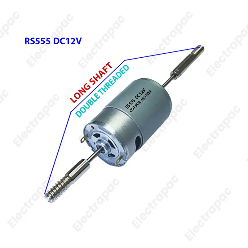 555 DC Stand Fan Motor - 12V 15W High Speed Long Shaft Motor for Cooling Fan & DIY Projects/ 555 Long Shaft DC Motor - Gallery 2