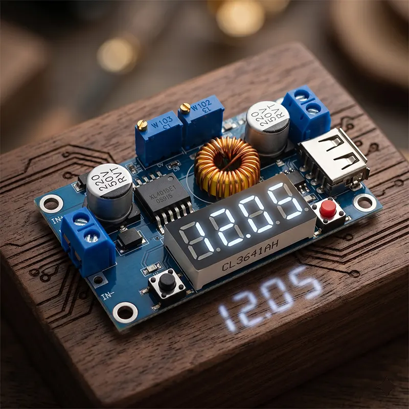 XL4015E1 5A Buck converter DC-DC Step-Down Power Module with USB LED Display - Gallery 1