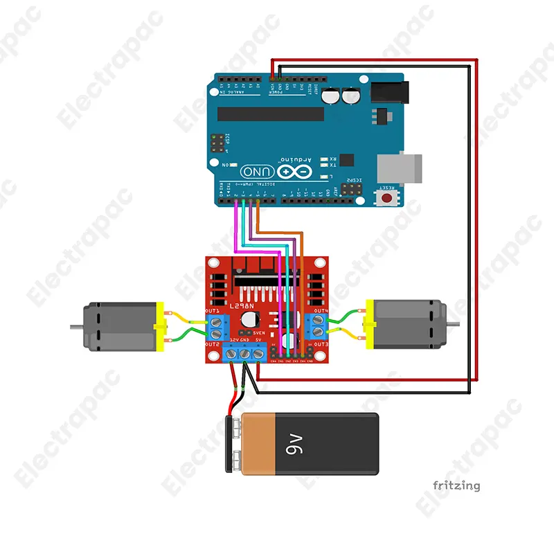 L298N Dual H-Bridge Motor Driver Module for Arduino & Robotics - Gallery 2
