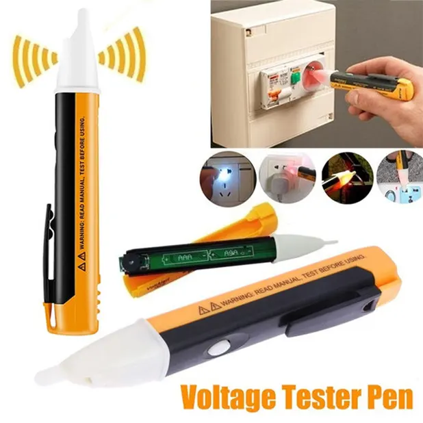Electricity Test Pencil Digital 12-1000V AC Voltage Detector Non-Contact Tester Pen Tester Meter Volt Current Electric 1AC-D - Gallery 3