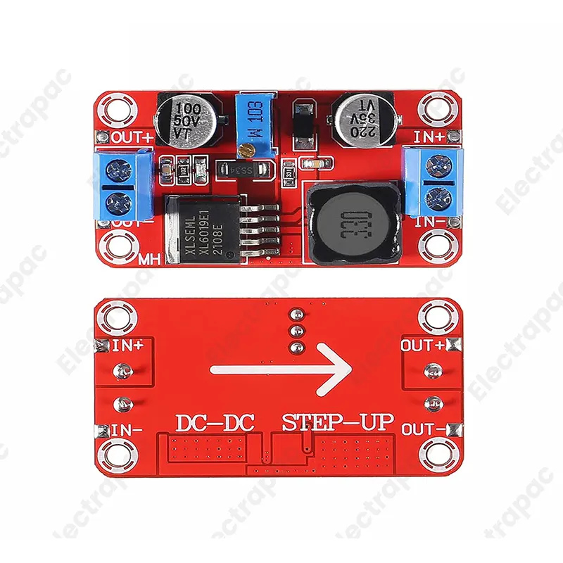 XL6009/XL6019 5A Boost Converter Step Up Adjustable 15W 5-32V to 5-50V DC-DC Power Supply Module High Performance Low Ripple - Gallery 1