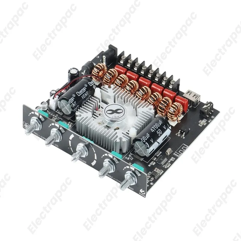 CA-AS21 Digital Bluetooth Audio Amplifier Board Subwoofer 220Wx2+350W 2.1Channel TPA3255 Audio Power Amplifier Module - Gallery 2