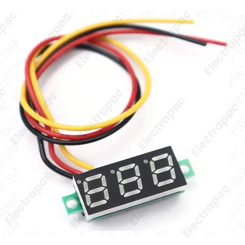 3 Wire LED Display Mini 0.28 inch DC 0 -100V Digital Voltmeter 100V Volt Panel Indicator Monitor Voltage Meter - Gallery 1