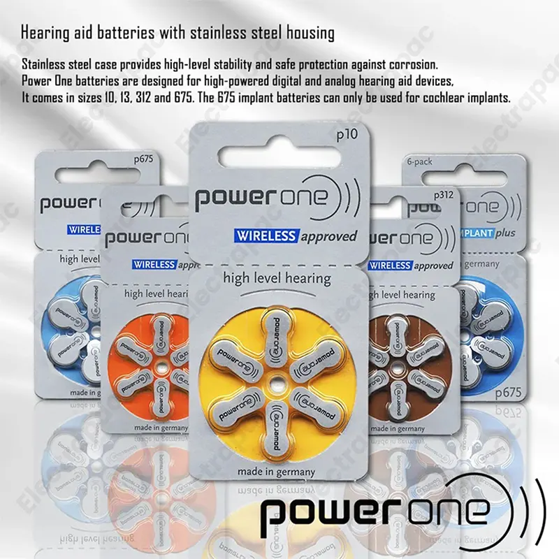Power One P312 Hearing Aid Battery / Signia P312 Battery / Sigma P312 Hearing Aid Battery, 6 Batteries Each Pack - Gallery 2